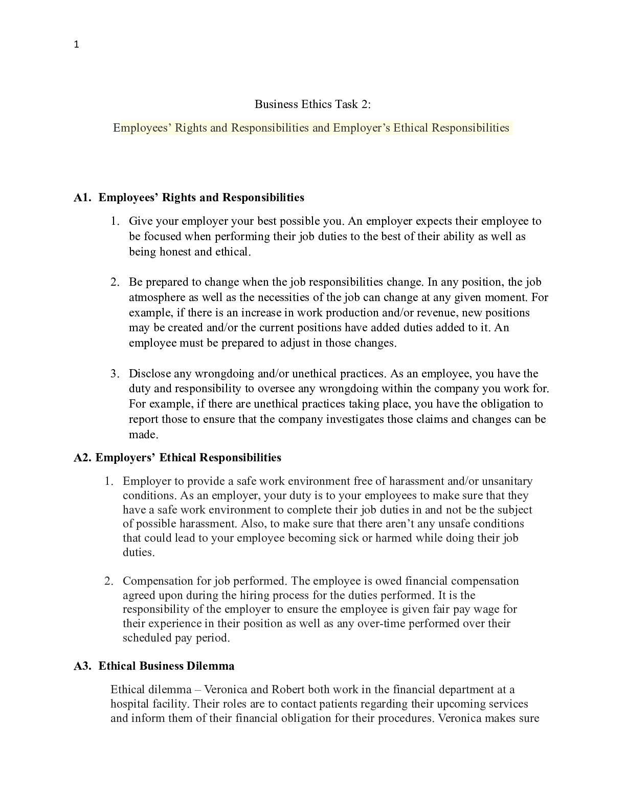 Preview of C717 Task 2 Business Ethics Task 2.docx    Business Ethics Task 2:  Employees Rights and R